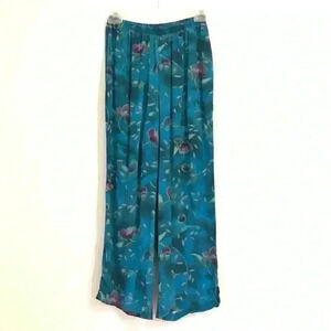 Lounge Pajama Pants Floral Green